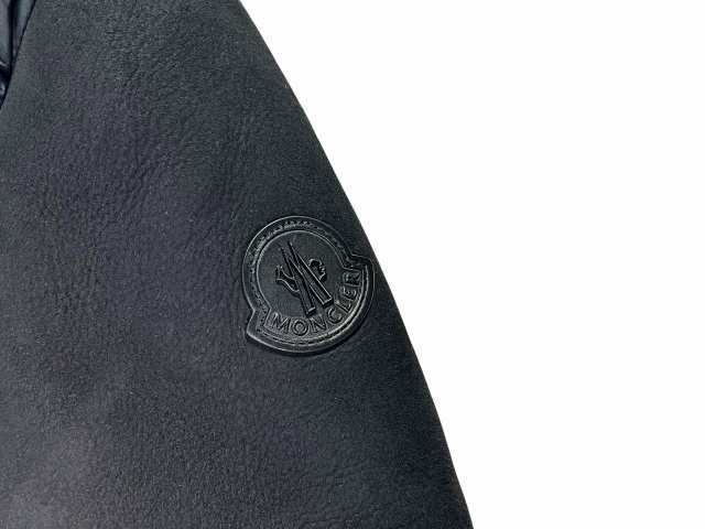 MONCLER モンクレール MONGIOIE シープ レザー ダウン ジャケット メンズ 男 新品★ 999 ブラック ★ 2 I456..